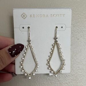 Kendra Scott Gold and Silver Teardrop Earrings